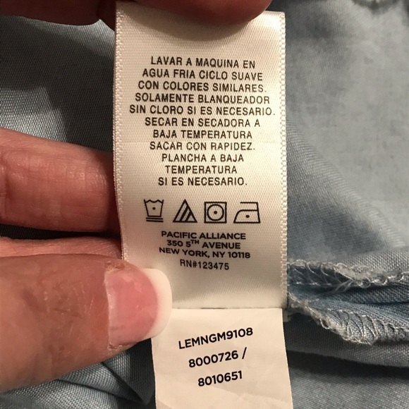 LILY EDELMAN / Blue Chambray Dress Size S - Picture 5 of 11